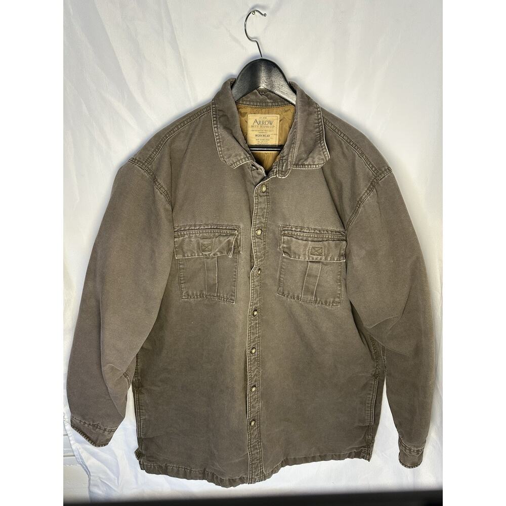 Arrow Blue Jeans Co Workwear Quilted Lined Chore Jacket Brown XL Tall